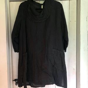 Linen Cowl Neck Tunic